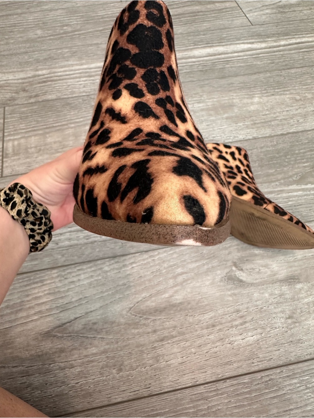 Leopard Print Mule Heels in Brown Size 10 - Picture 7 of 9
